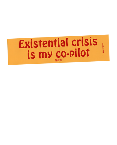 Existential crisis is my co-pilot Bumper Sticker - BMTMB